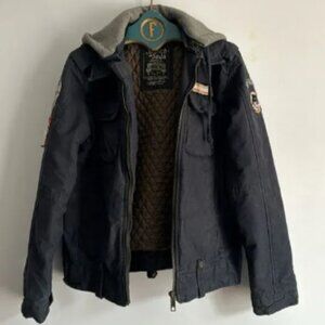 Scotch & Soda Blue Waxed Cotton Jacket - M